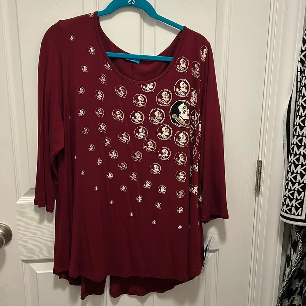 FSU blouse. Garnet. Size 1x